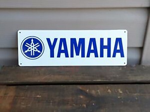 YAMAHA MOTORCYCLE DEALER/SERVICE GARAGE ART DECOR METAL SIGN 4x12 50062 BLUE