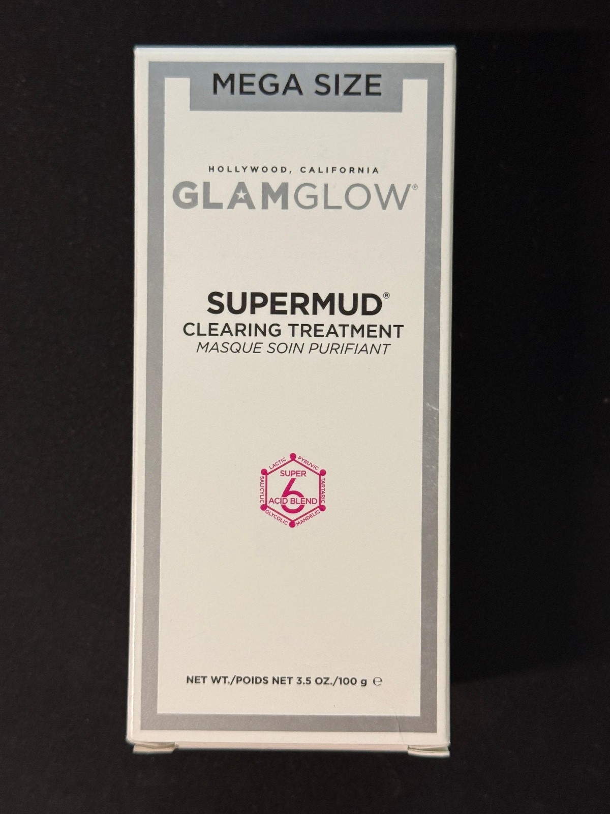 GLAMGLOW Supermud Clearing Treatment  - 3.5 oz / 100 g - Brand New in Box