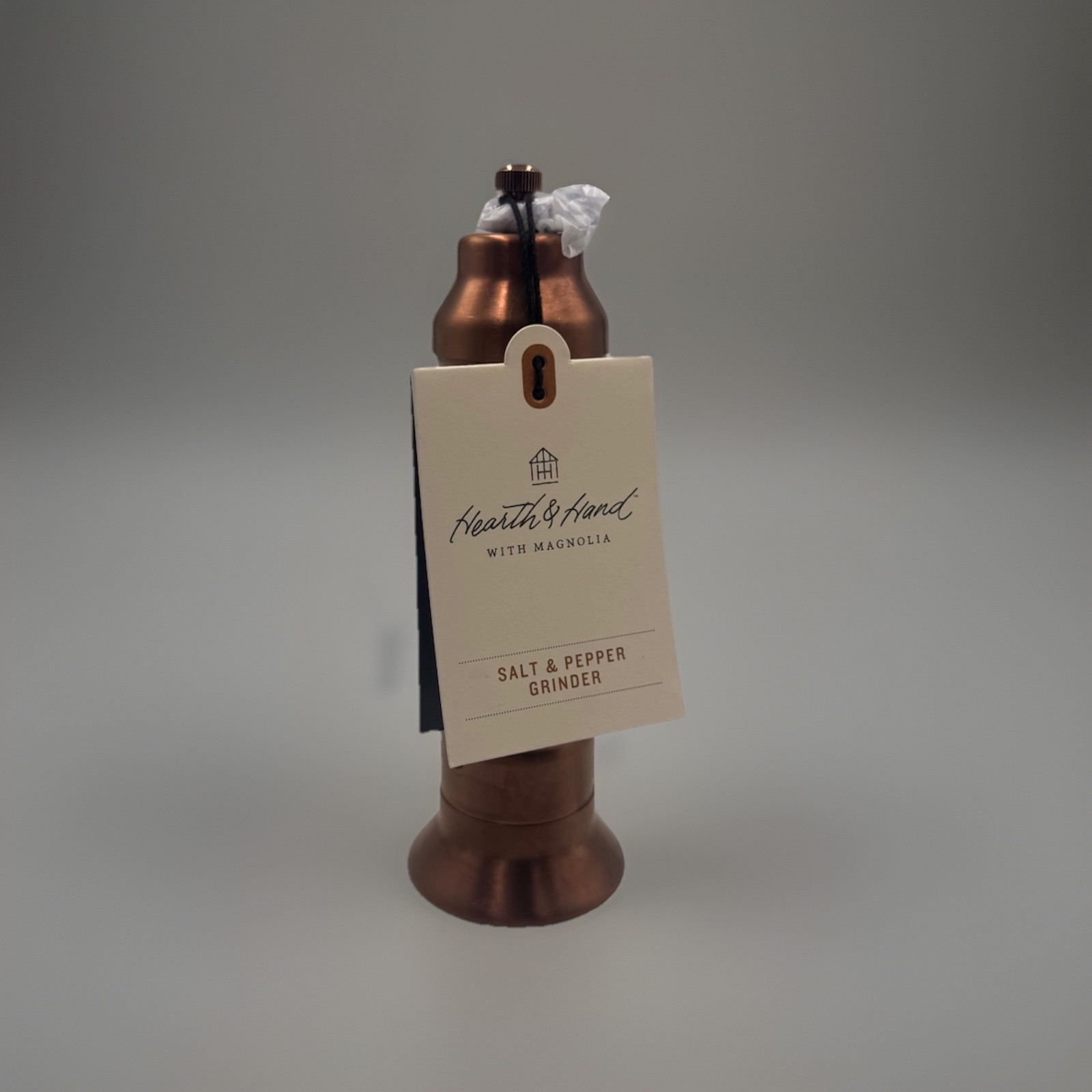 Hearth & Hand With Magnolia 7” Salt & Pepper Crank Grinder Copper Finish New