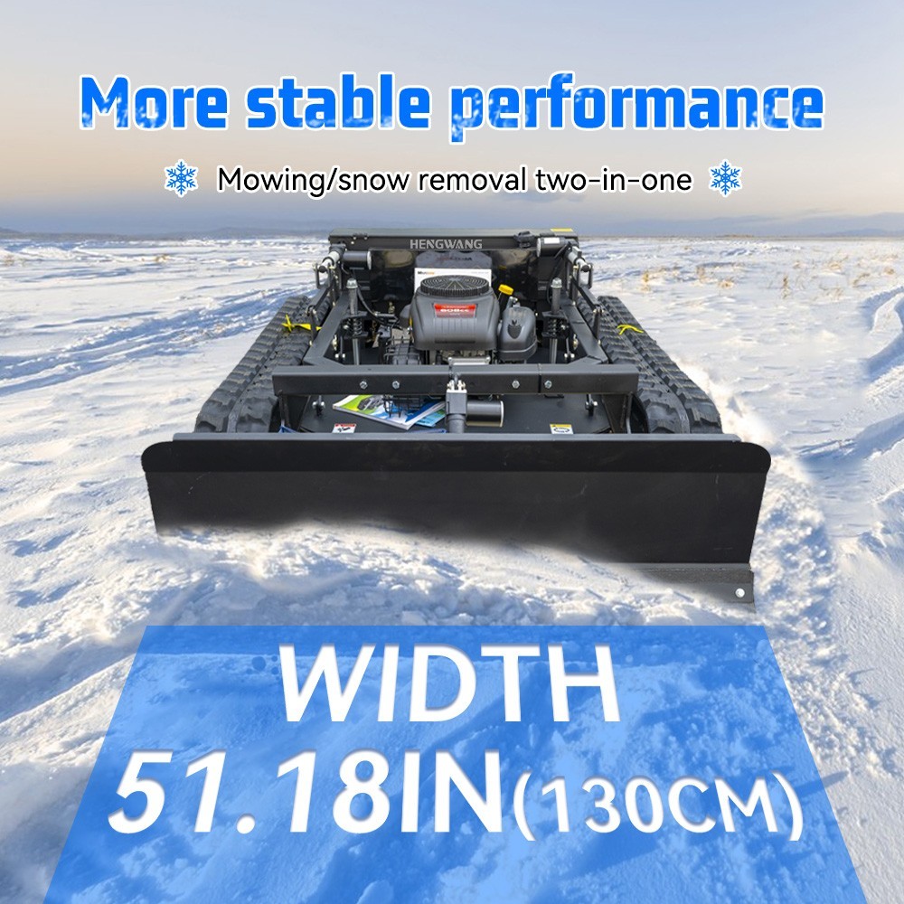 Gasoline remote control lawn mower 22 HP winter snow pusher, detachable