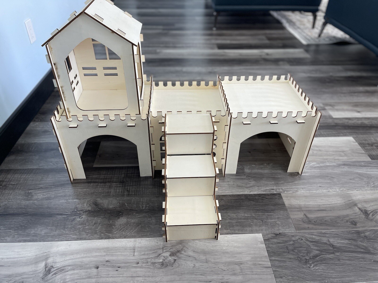 Large Rabbit Hideout, Wooden Rabbit Castle Bunny for Hamsters , guinea pig