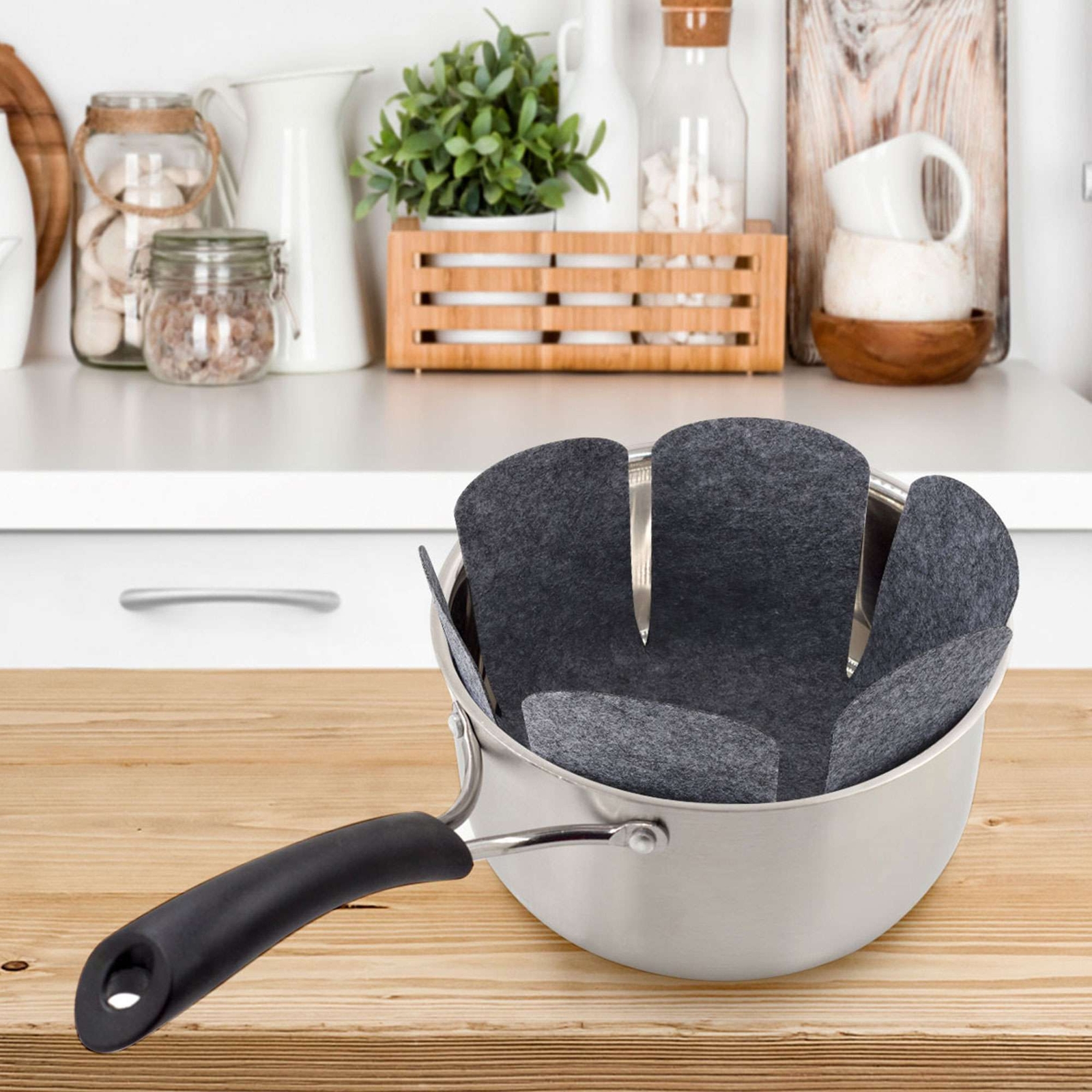 12x Pot Pan Protectors, 3 Sizes of Felt Pan and Pan Separator Pads, Anti-Scratch