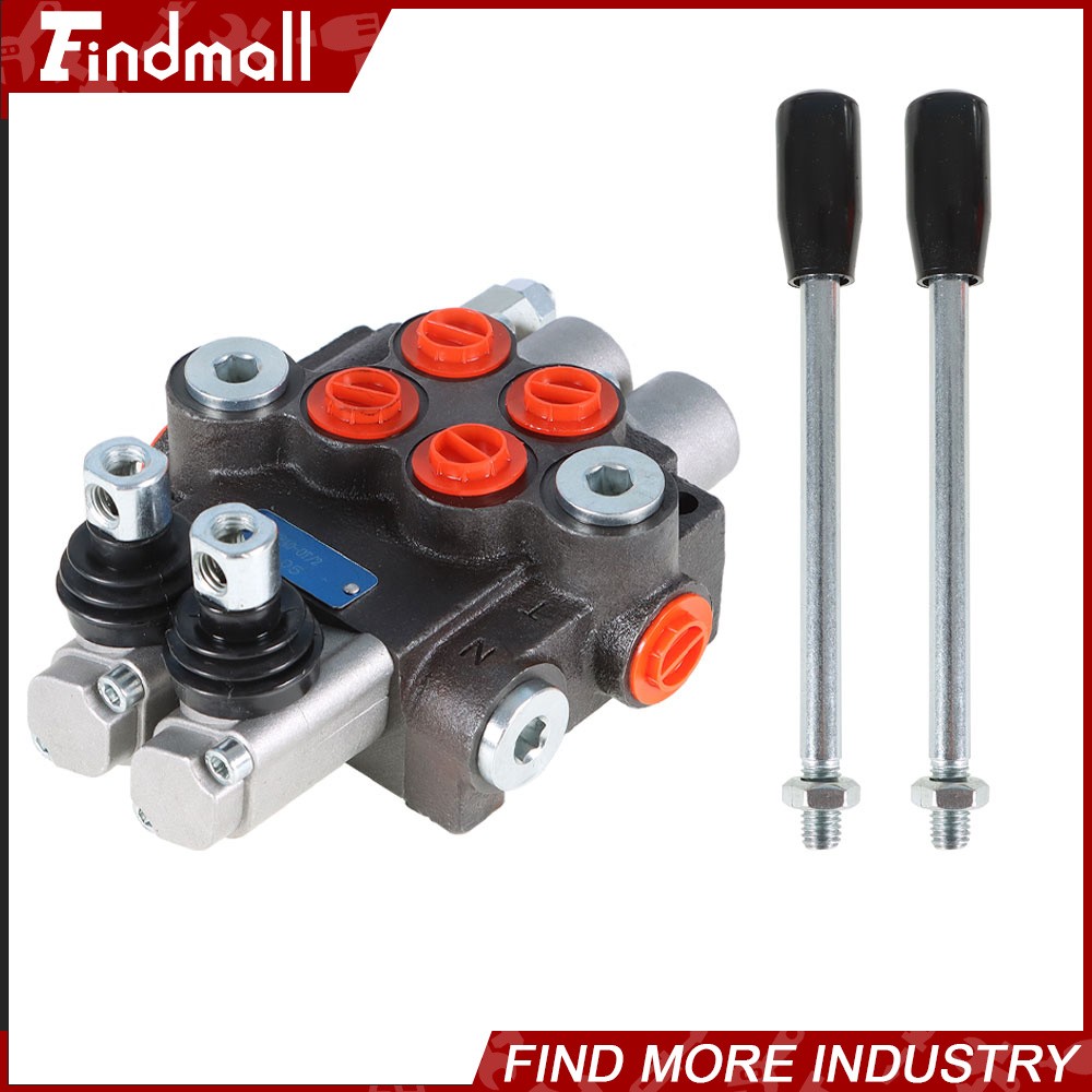 2 Spool 11 GPM Hydraulic Monoblock Double Acting Control Valve SAE Ports