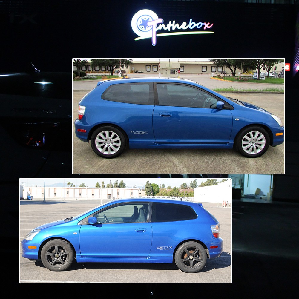 4X Amber Front+Red Rear Side Marker Lights For 2002-2005 Honda Civic Si EP3 3DR