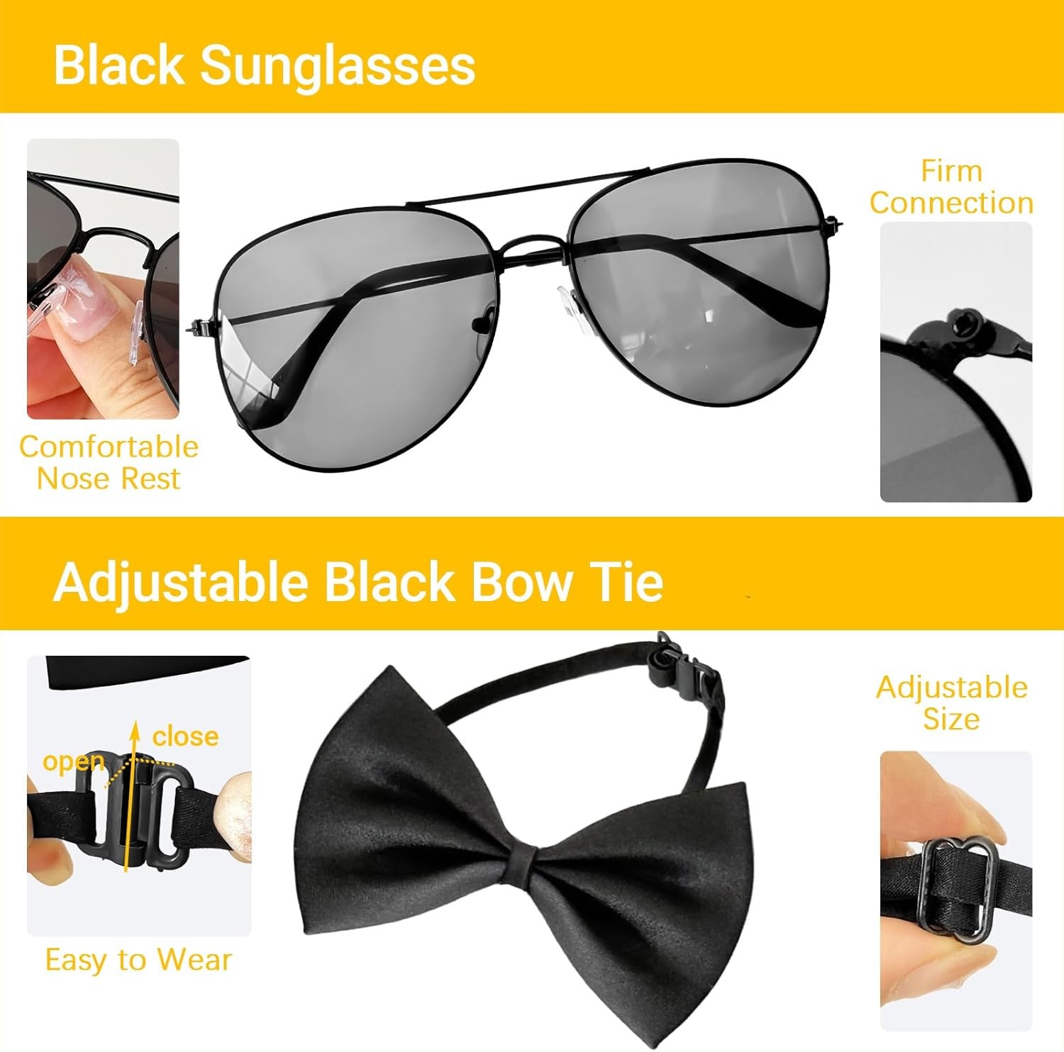 4 Pack Ring Wedding Bearer Set,Ring Security Wedding with Sun Glasses Security B