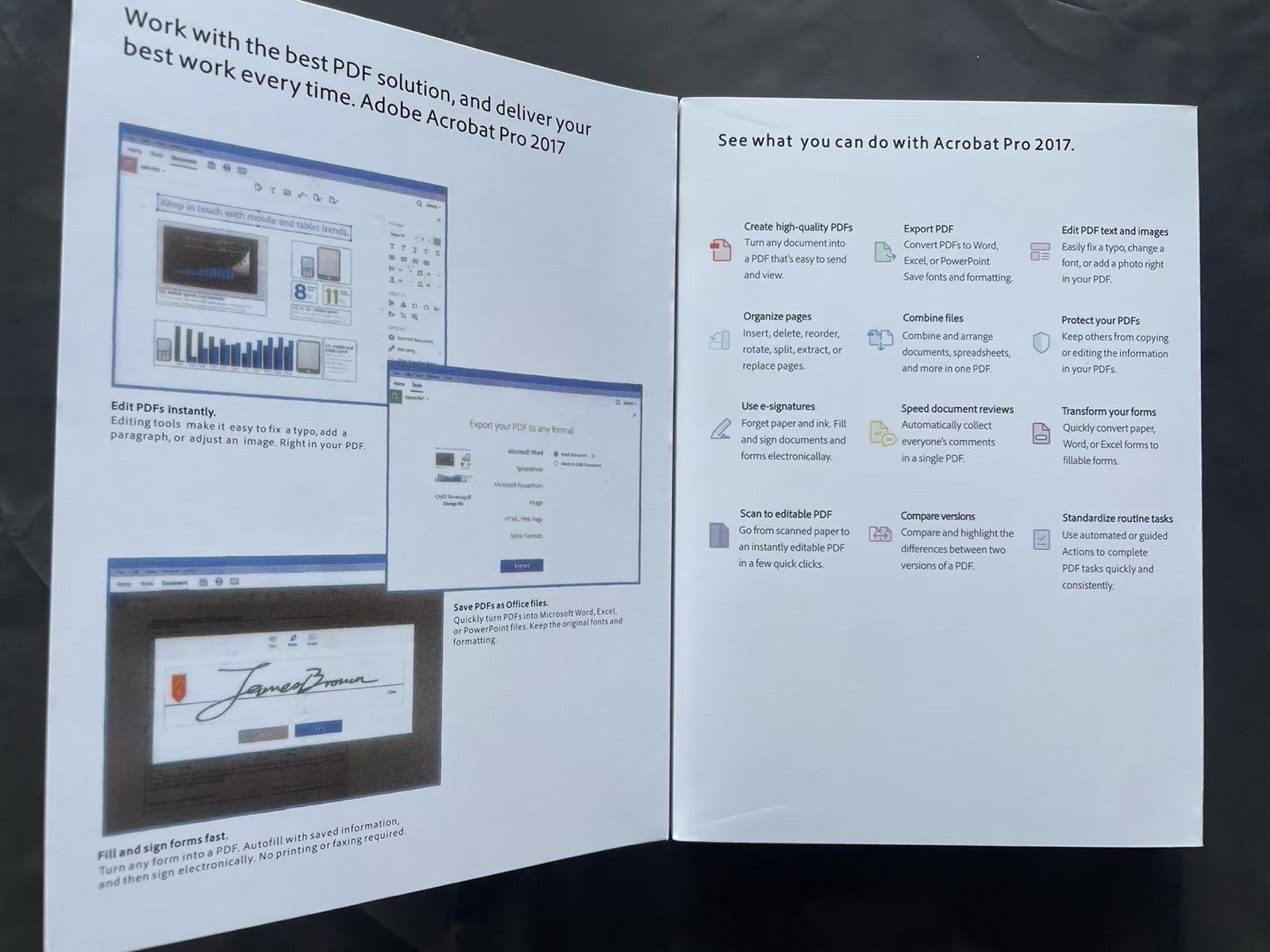 Adobe Acrobat Pro 2017 Full Version | Perpetual License (2 PCs) |DVD Windows New