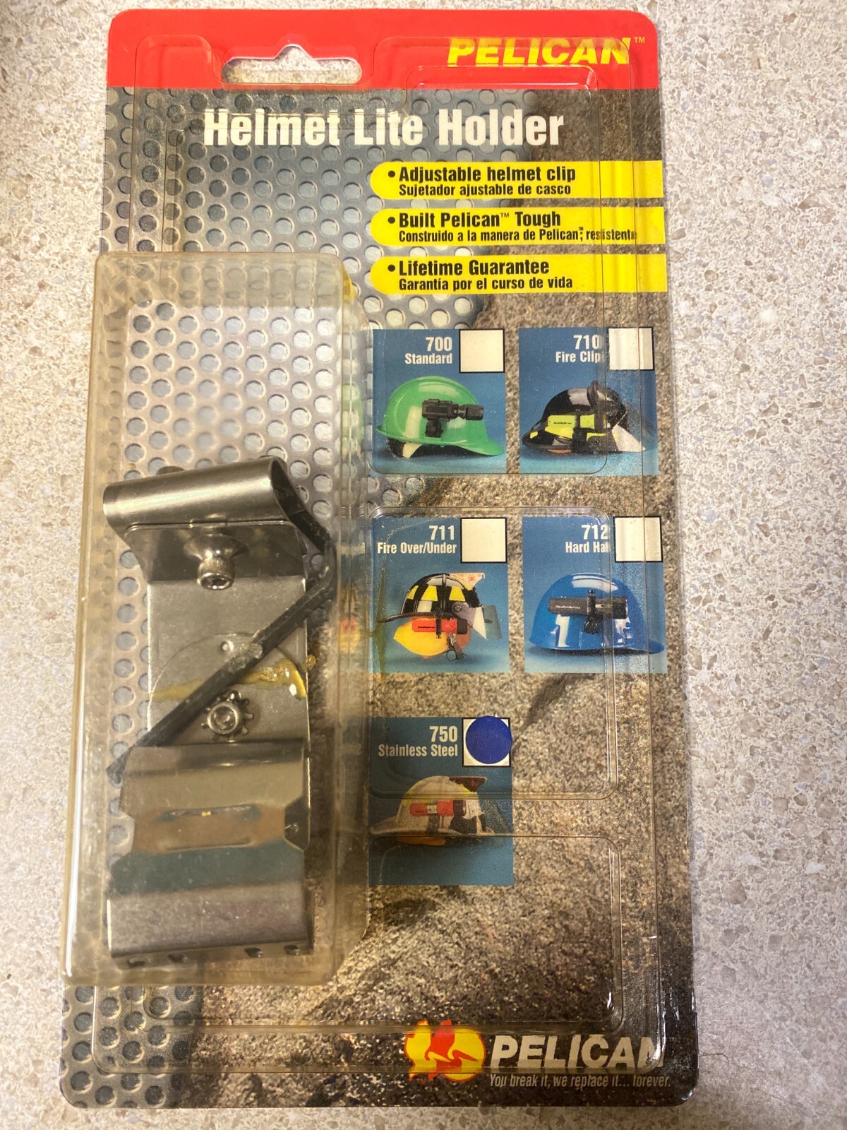 Set of 2, Pelican 750 Helmet Lite Holders for Fire Helmets or Hard Hats