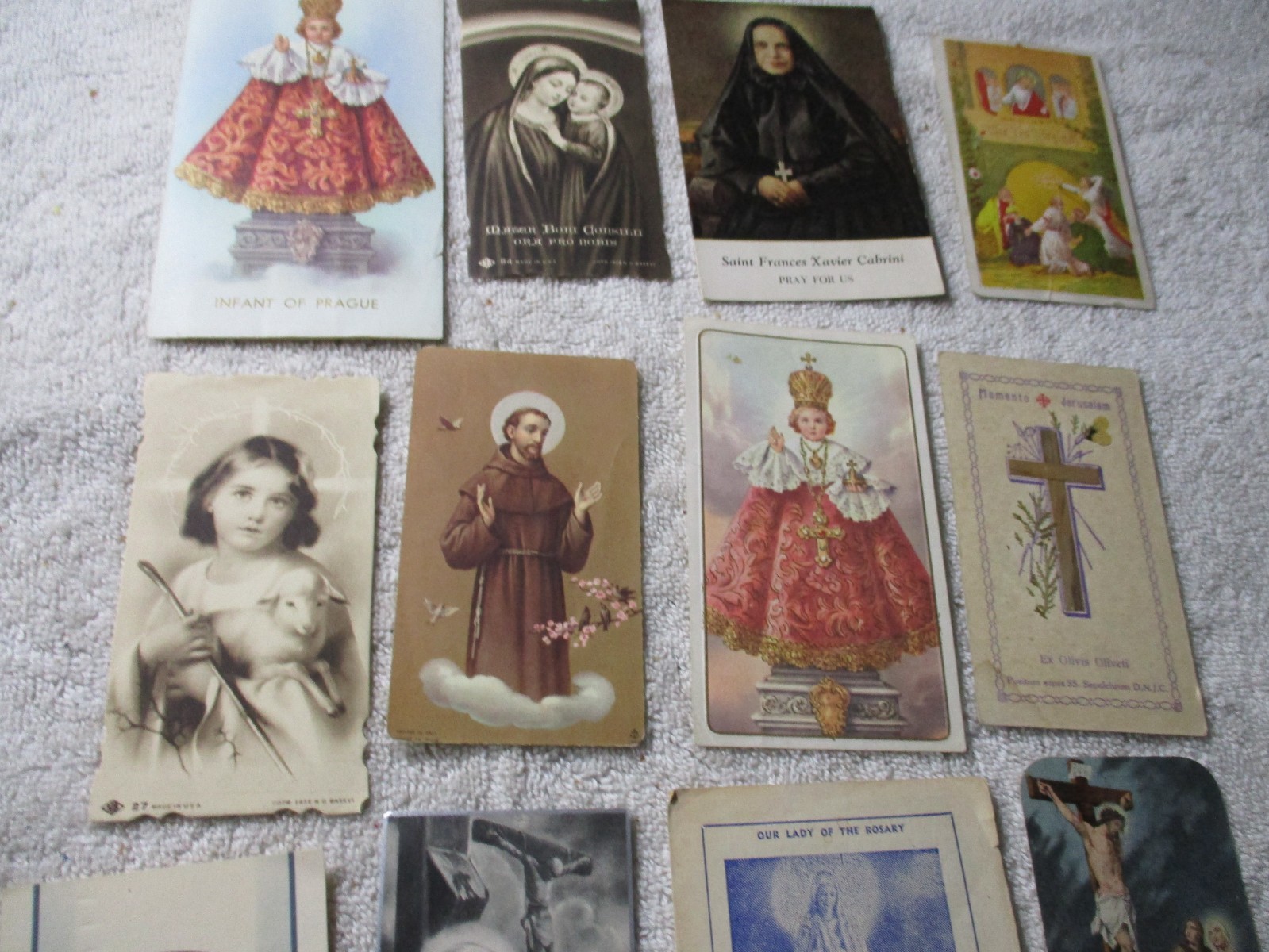 12 VINTAGE RELIGIOUS PRAYER HOLY CARDS catholic Christian 1930s-40s