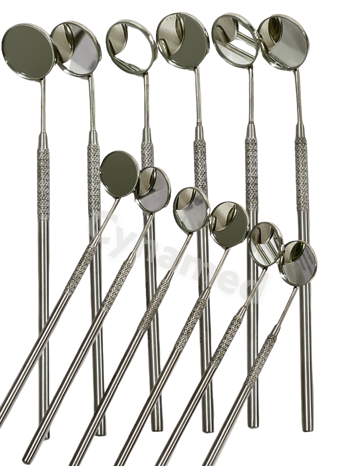 Premium 12 Pcs Dental Mouth MIRROR #5 With HANDLE Dental Instruments
