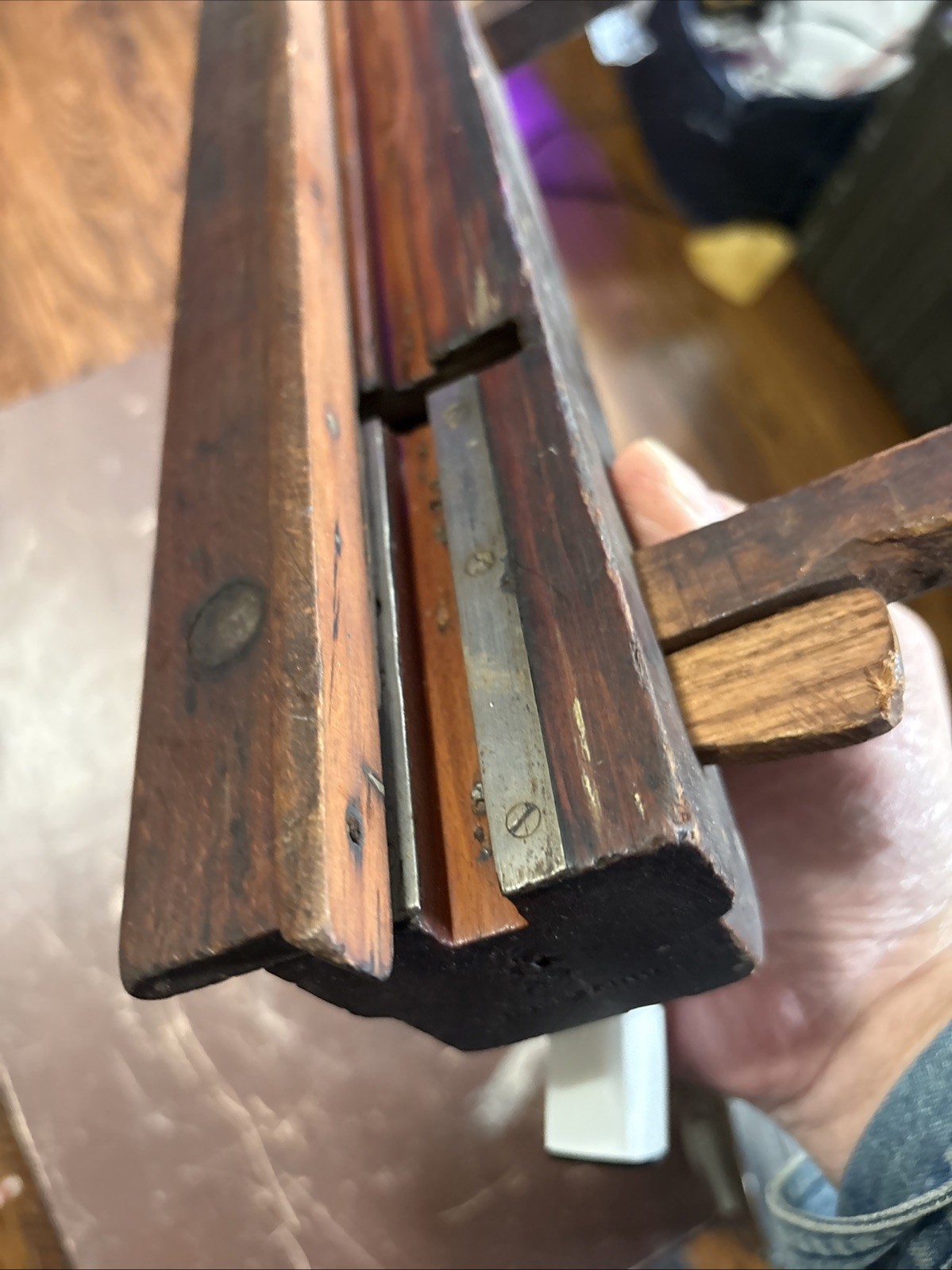 L.R. Spring Antique Wooden Plow Plane