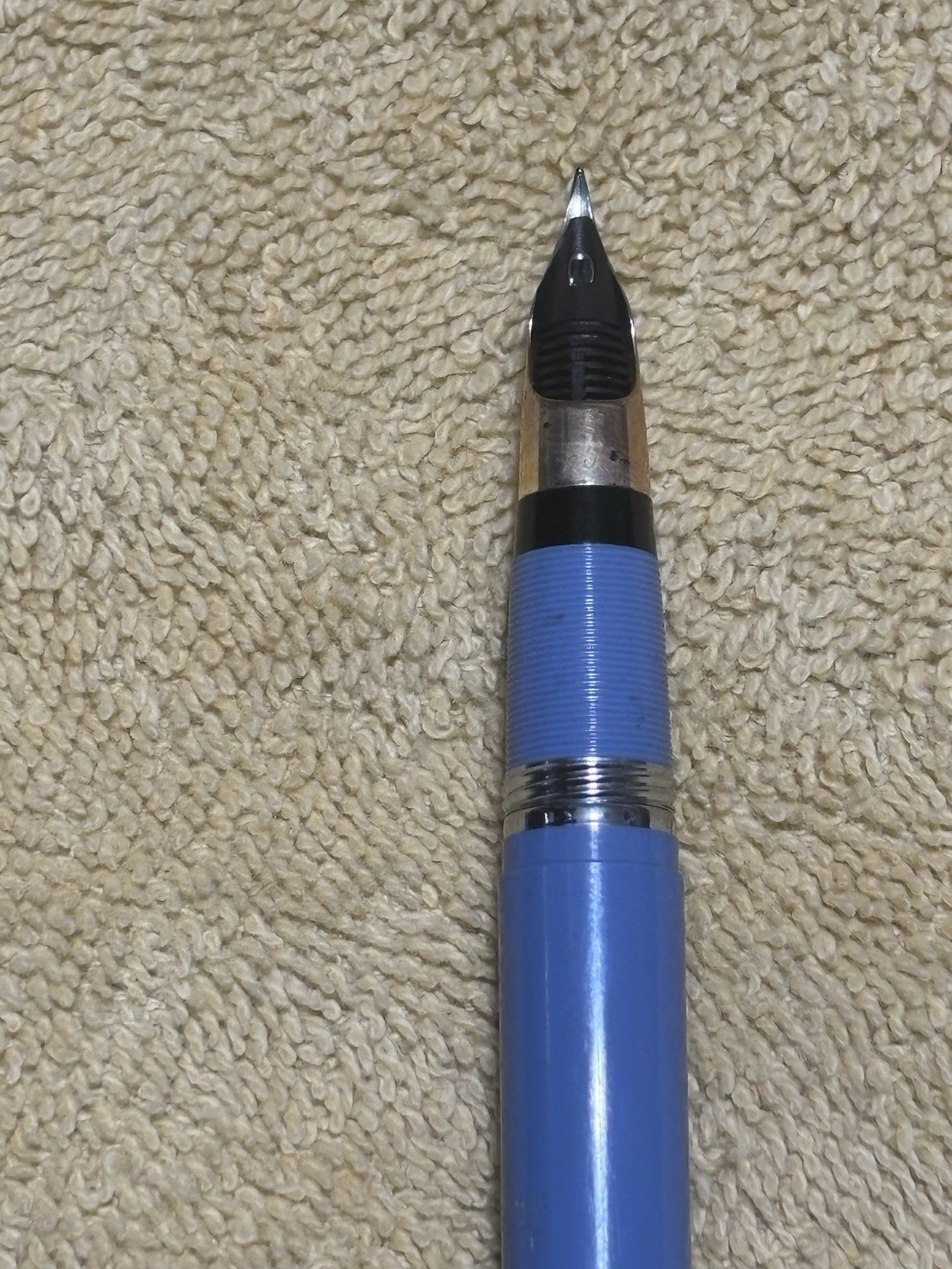 Sheaffer Vintage Snorkel Fountain Pen Mechanical Pencil Periwinkle 14k Nib