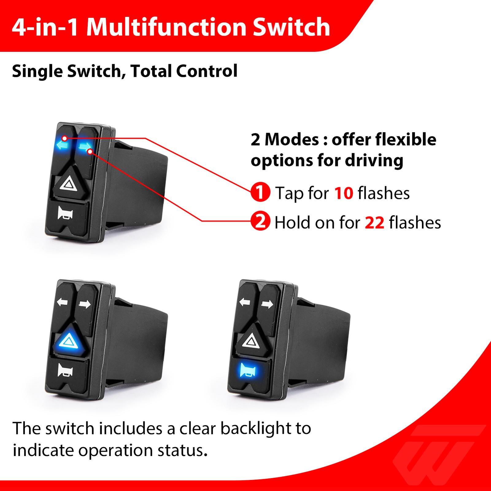 UTV LED Lights Turn Signal Horn Street Legal Kit Blinker For Polaris RZR XP 1000