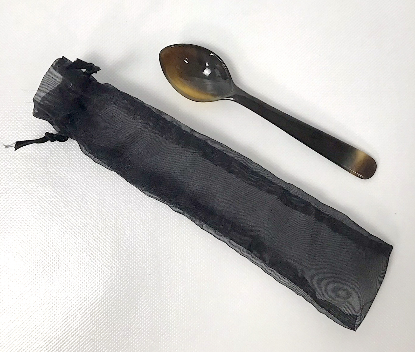 Small Horn Spoons with Net Bag - Set of 2 Pieces