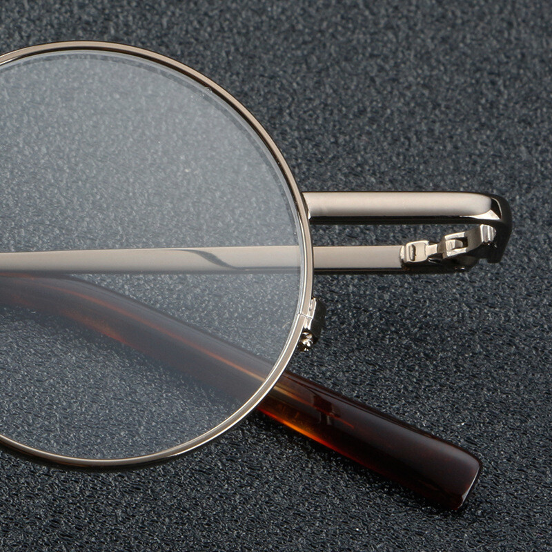 Antique Small Round Retro Reading Glasses Japanese Metal Glasses 0 to +6.00