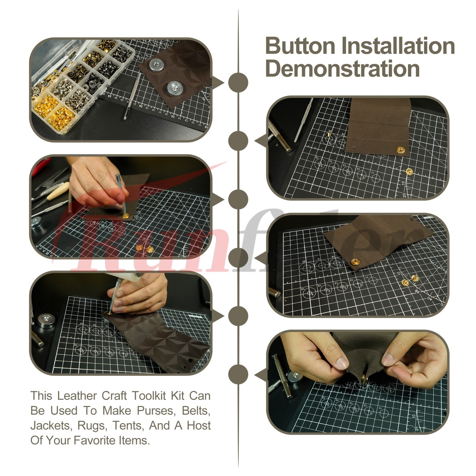 588PCS Professional Leather Working Tool Set, Tools for Leather Craft Enthusias