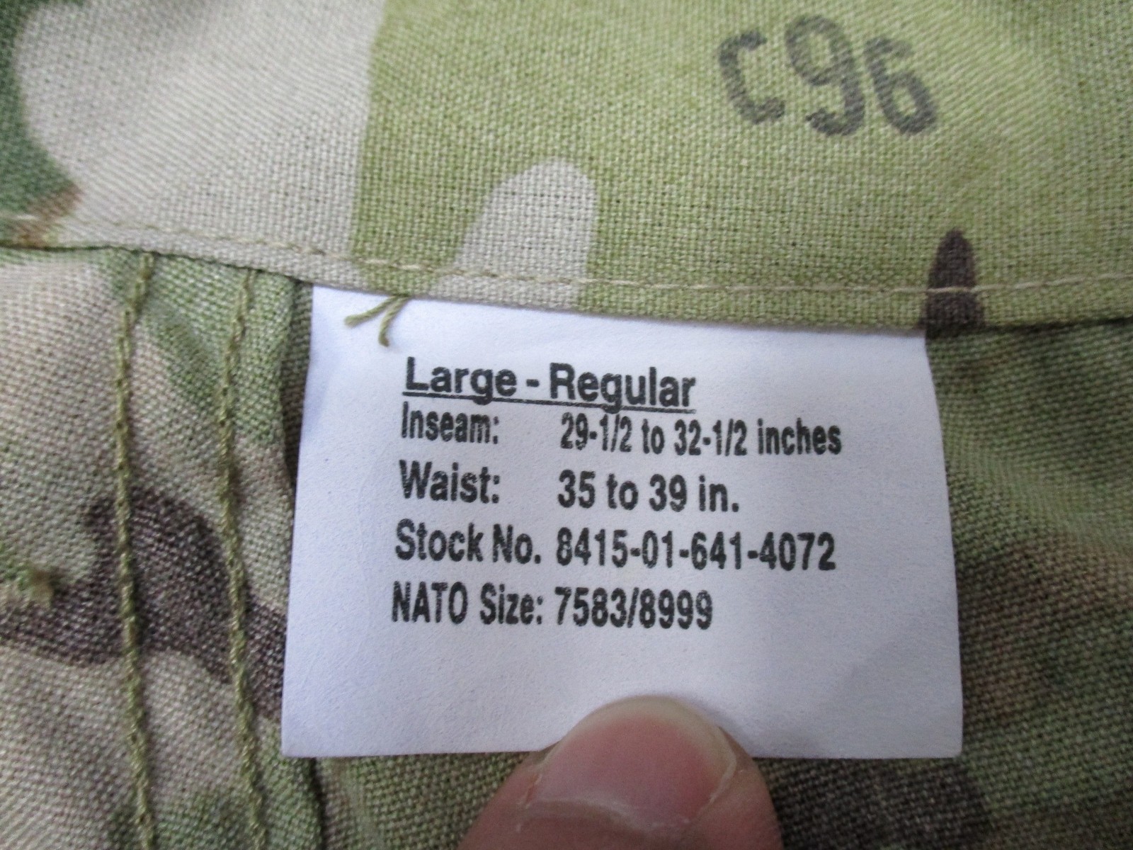 NWOT ARMY OCP AIRCREW TROUSER A2CU AVIATION FUELER PANTS MULTICAM LARGE/REGULAR