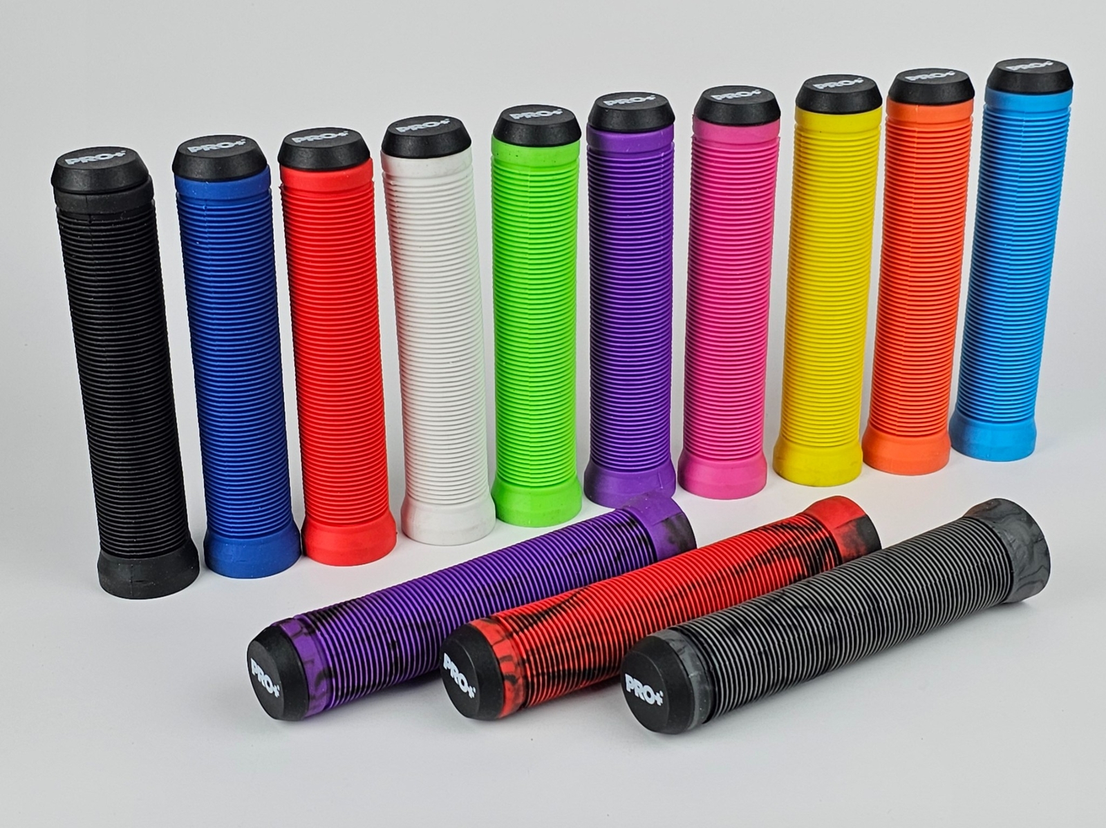 PRO+ Soft Flangeless Longneck Grips BMX MTB Hybrid Bike Scooter Softie No Flange