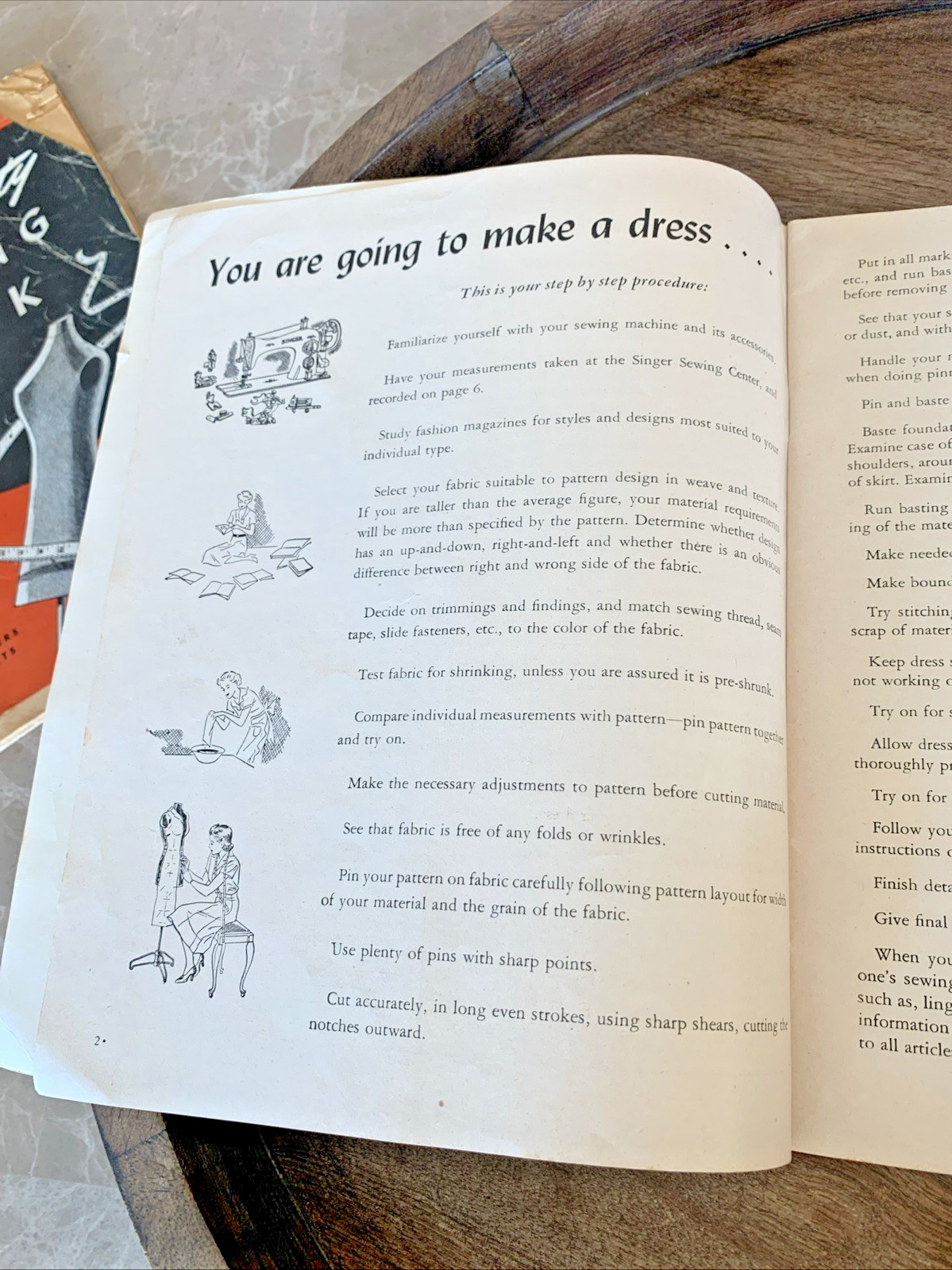 Lot Vintage 1940-60s Sewing Booklets from Simplicity Singer Making Dresses Seams