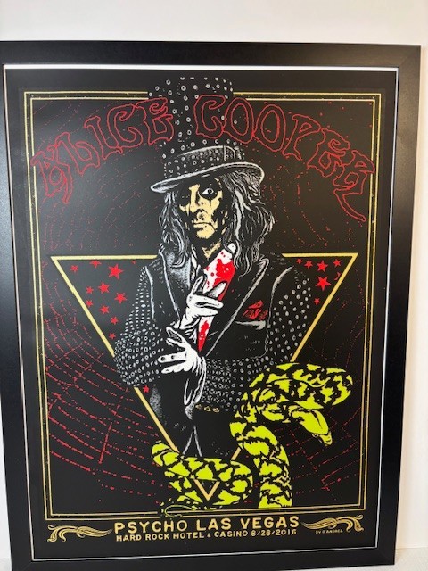 Psycho Las Vegas Concert Poster Alice Cooper 2016 Unframed Near Mint 18"X 24"