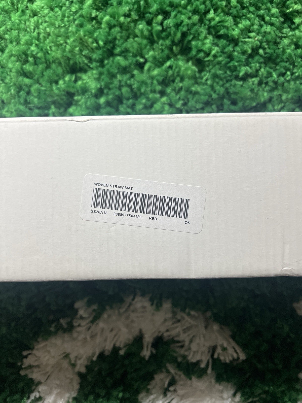 Supreme Woven Straw Mat Red SS20 BRAND NEW