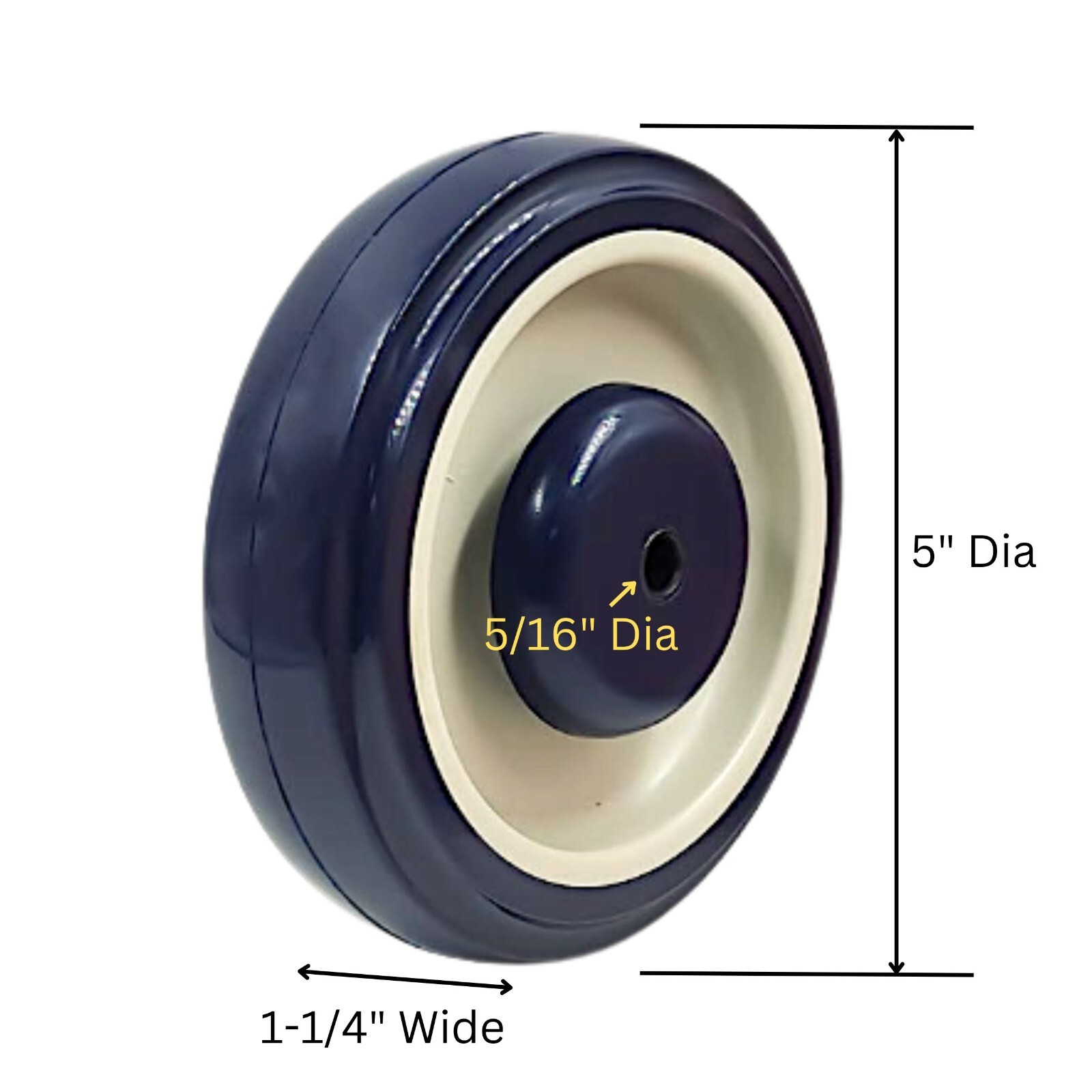 Box with 50 pcs 5" Diameter wheels for Shopping Cart Nuts and Bolts included