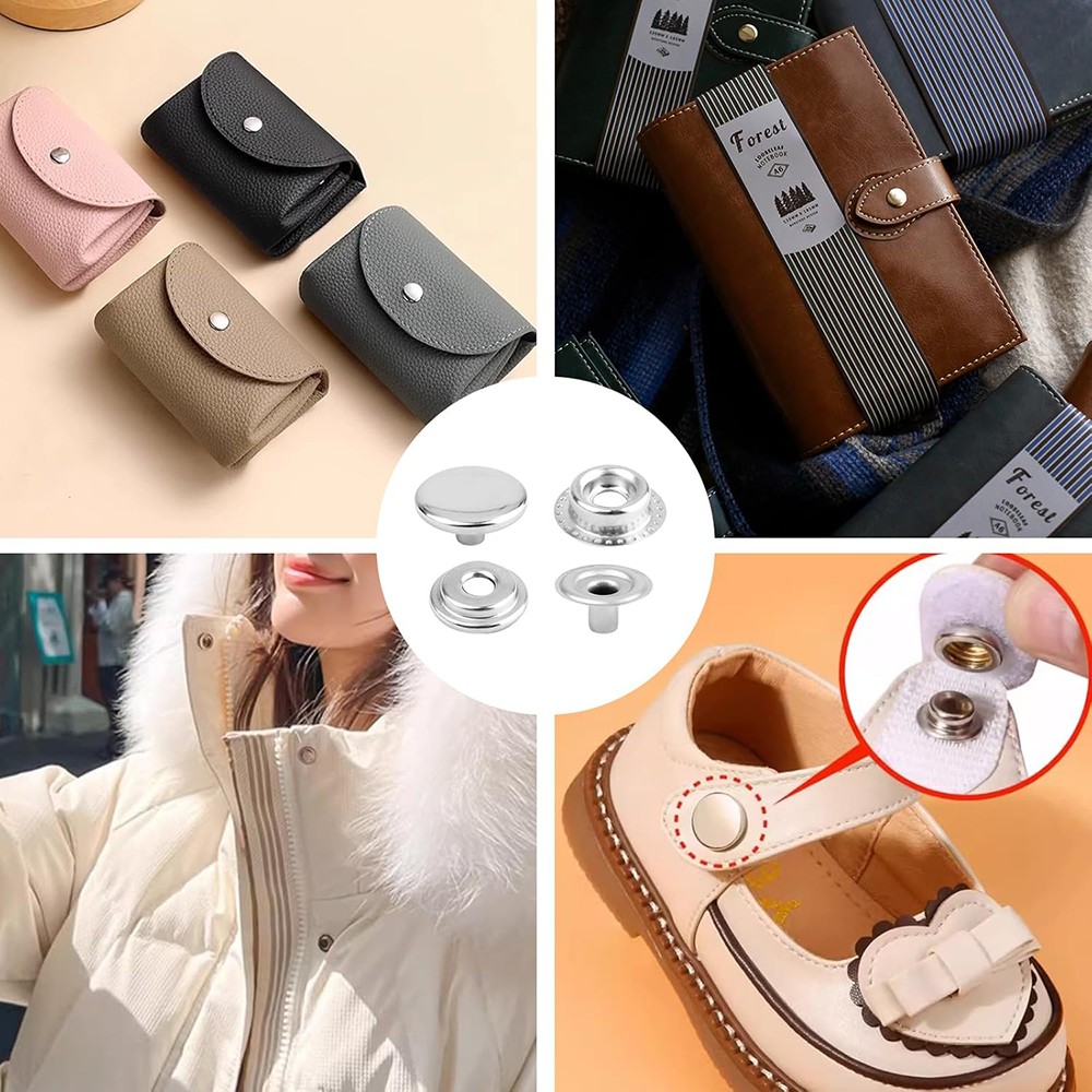 480X Snap Fastener Stainless Steel Boat Canvas Screw Press Stud Cover Button Kit