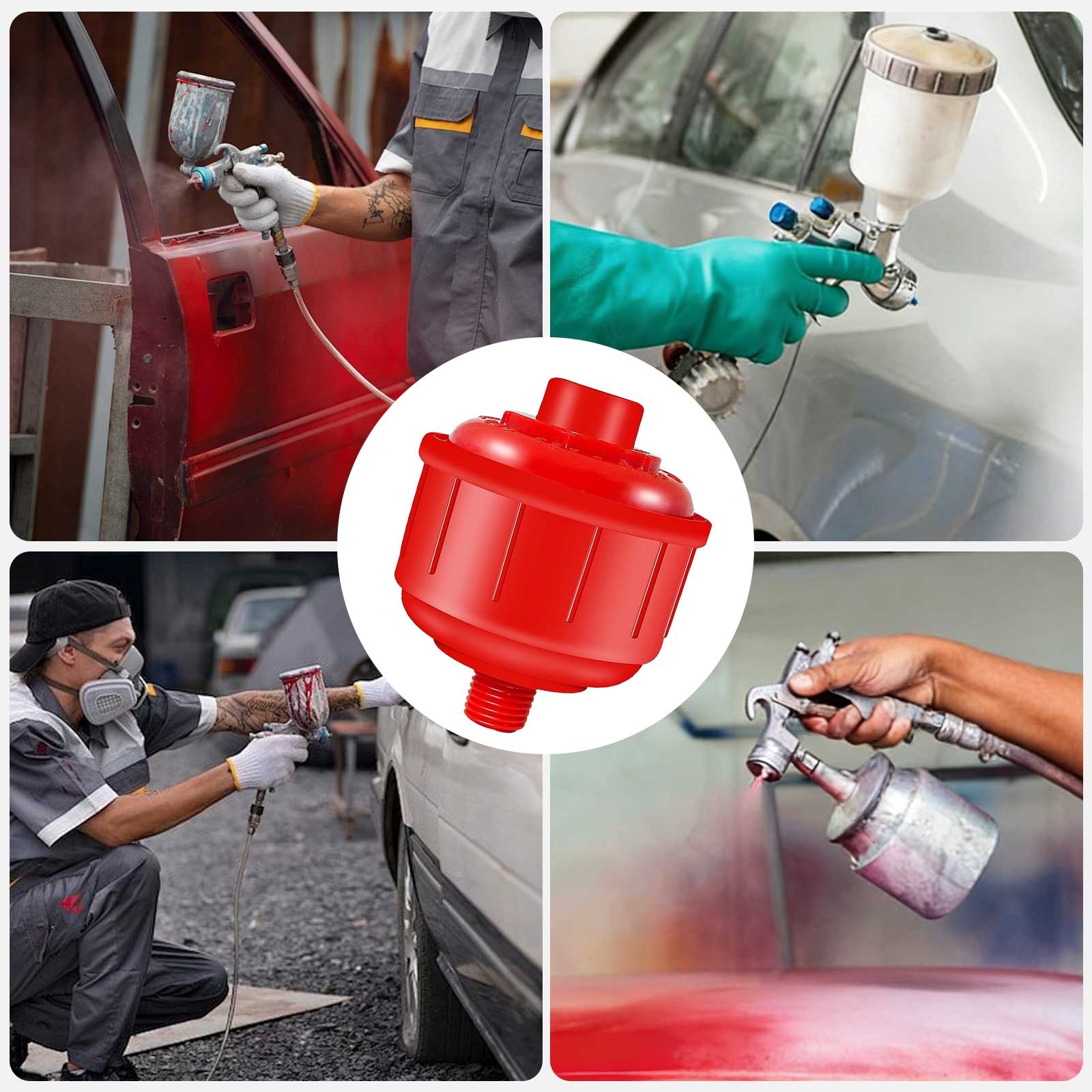 10 PCS Disposable Mini Air Water Filters 1/4in Spray Gun Air Line Moisture Trap