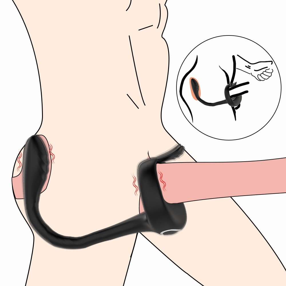 Cock Ring Anal Butt Plug Vibrator Male Prostate Massager Remote Sex Toys For Men