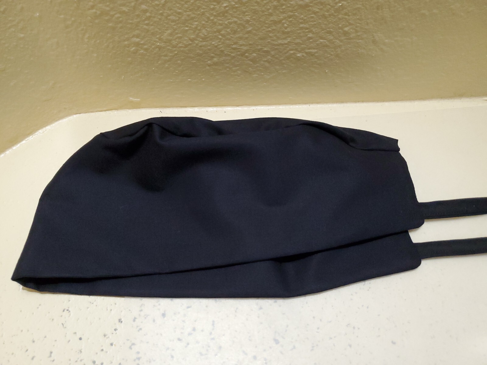 Solid Black Men's Skull/Chemo Surgical Scrub Hat/Cap