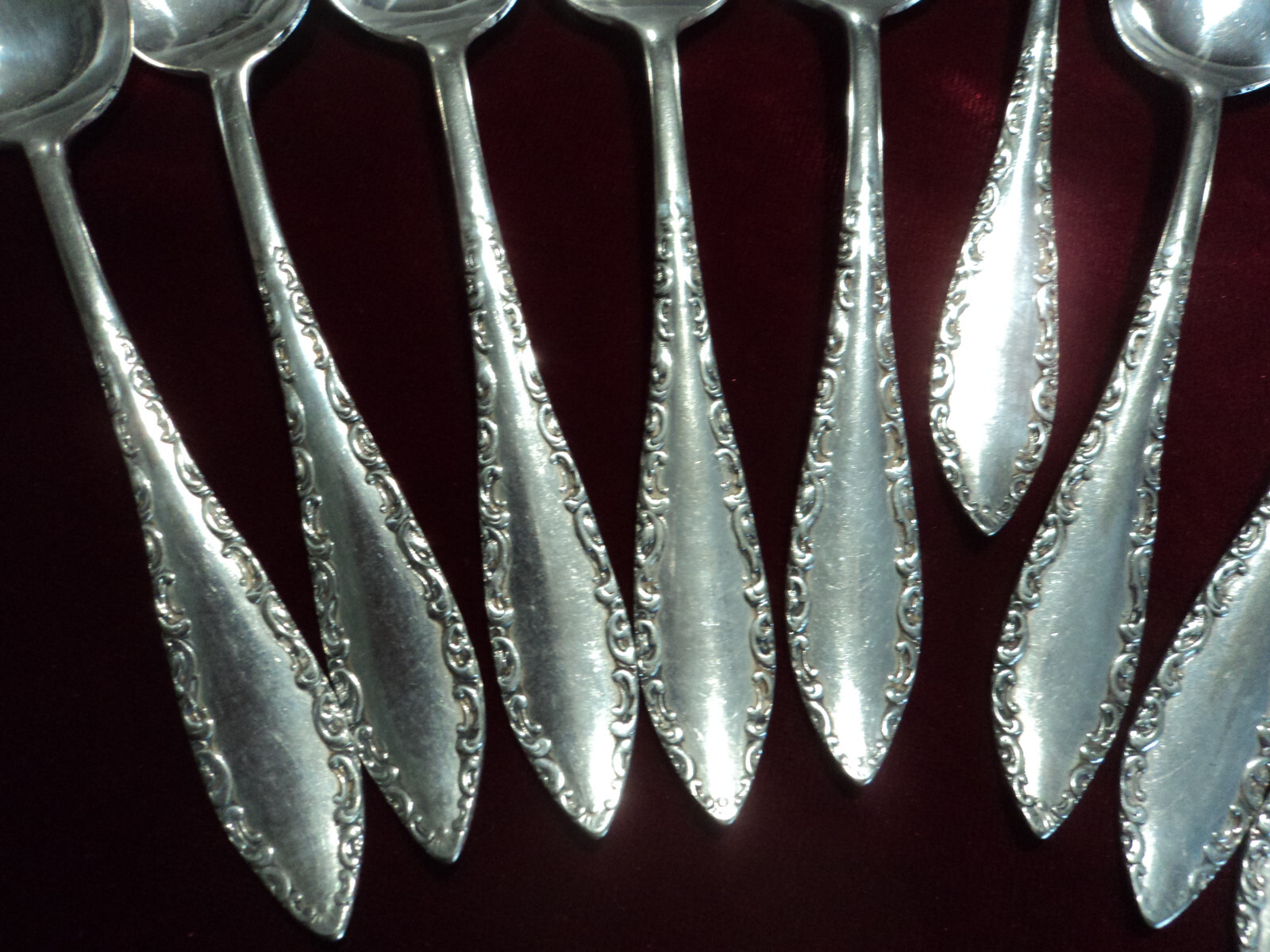 Silverplate Flatware Lot of 11 Teaspoon Victorian Rogers Bros Savoy 1892