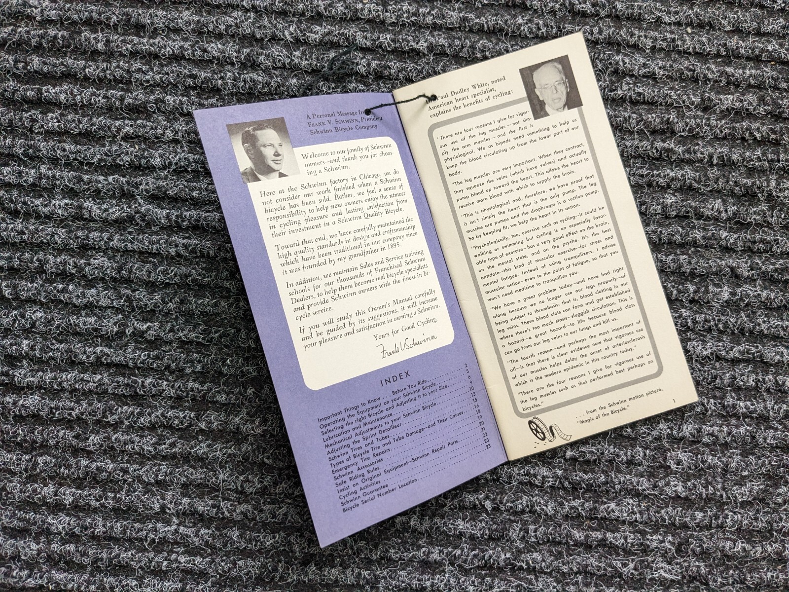 SCHWINN 1967 Bicycle Fastback & Rams Horn Stingray Owners Manual