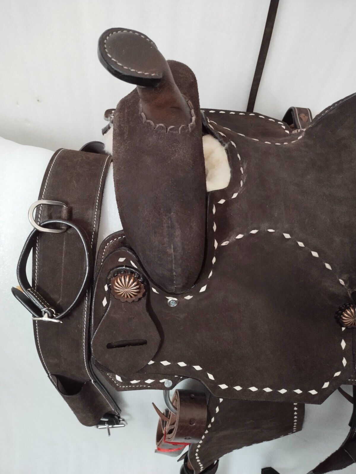 Best Quality Western Leather Barrel Rough Out Saddle With Free Tack Set All Size