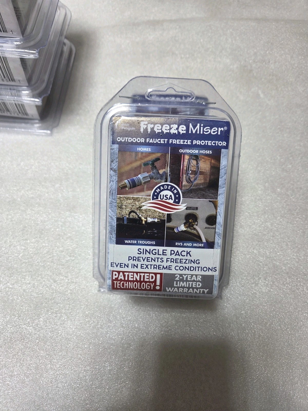 3 Packs Blue Penguin Freeze Miser Outdoor Faucet Protectors, 1 Per Pack, Sealed