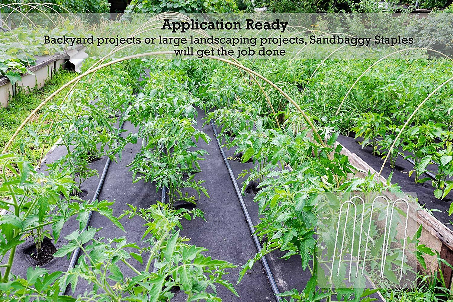 Sandbaggy 9 Gauge 6" GALVANIZED Landscape Staples~ SOD Fabric Pins -- RUST-FREE