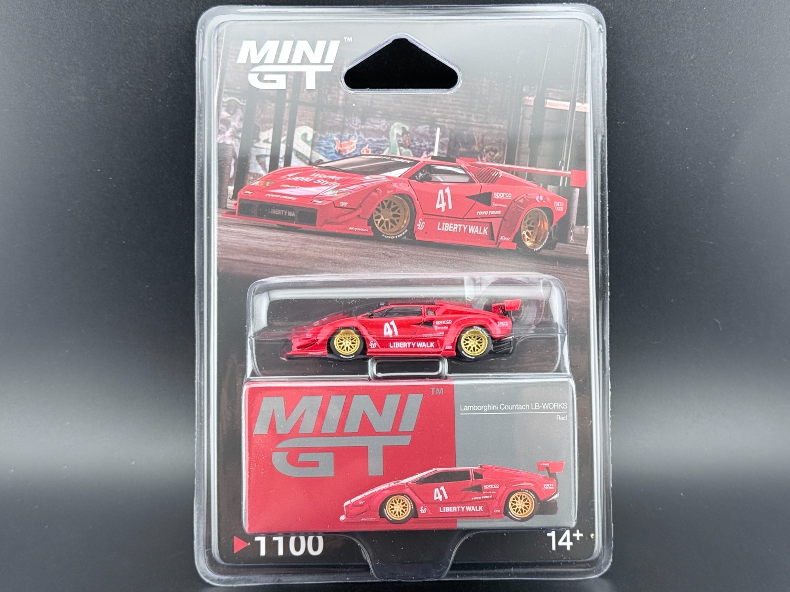 Mini GT Lamborghini Countach LB-WORKS Red #1100 1/64