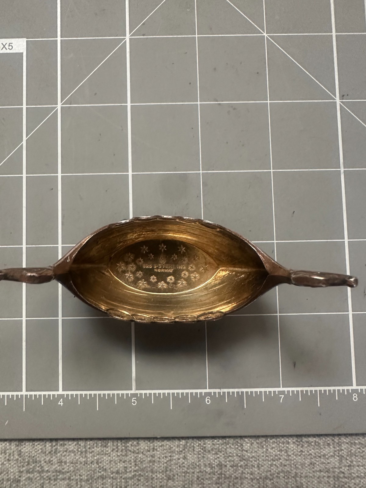 Vintage Theodor Olsen Norway Sterling Silver Viking Ship Salt Dish Lot 37