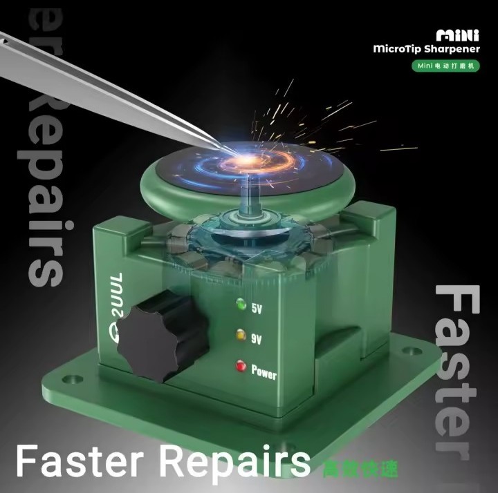 2UUL DA79 Mini MicroTip Sharpener Electric Grinder Tweezers Metal Tip Polish