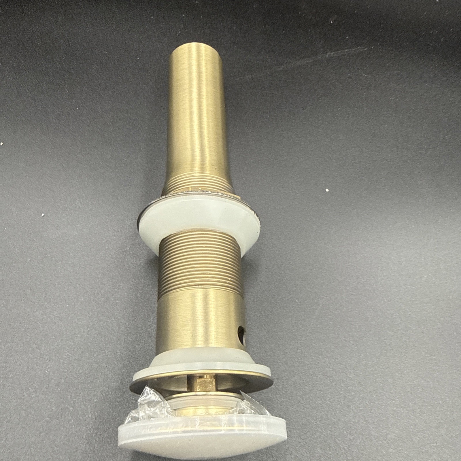 Bathroom Pop up Drain Without Overflow Vessel Sink Strainer with Brushed Gold