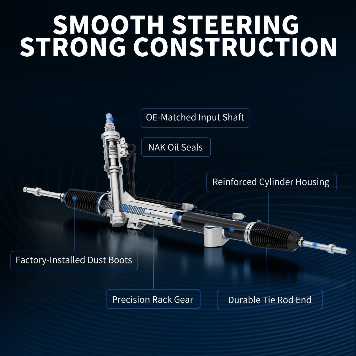 For Infiniti FX35 2004 2005 2006 2007 2008 3.5L Power Steering Rack and Pinion