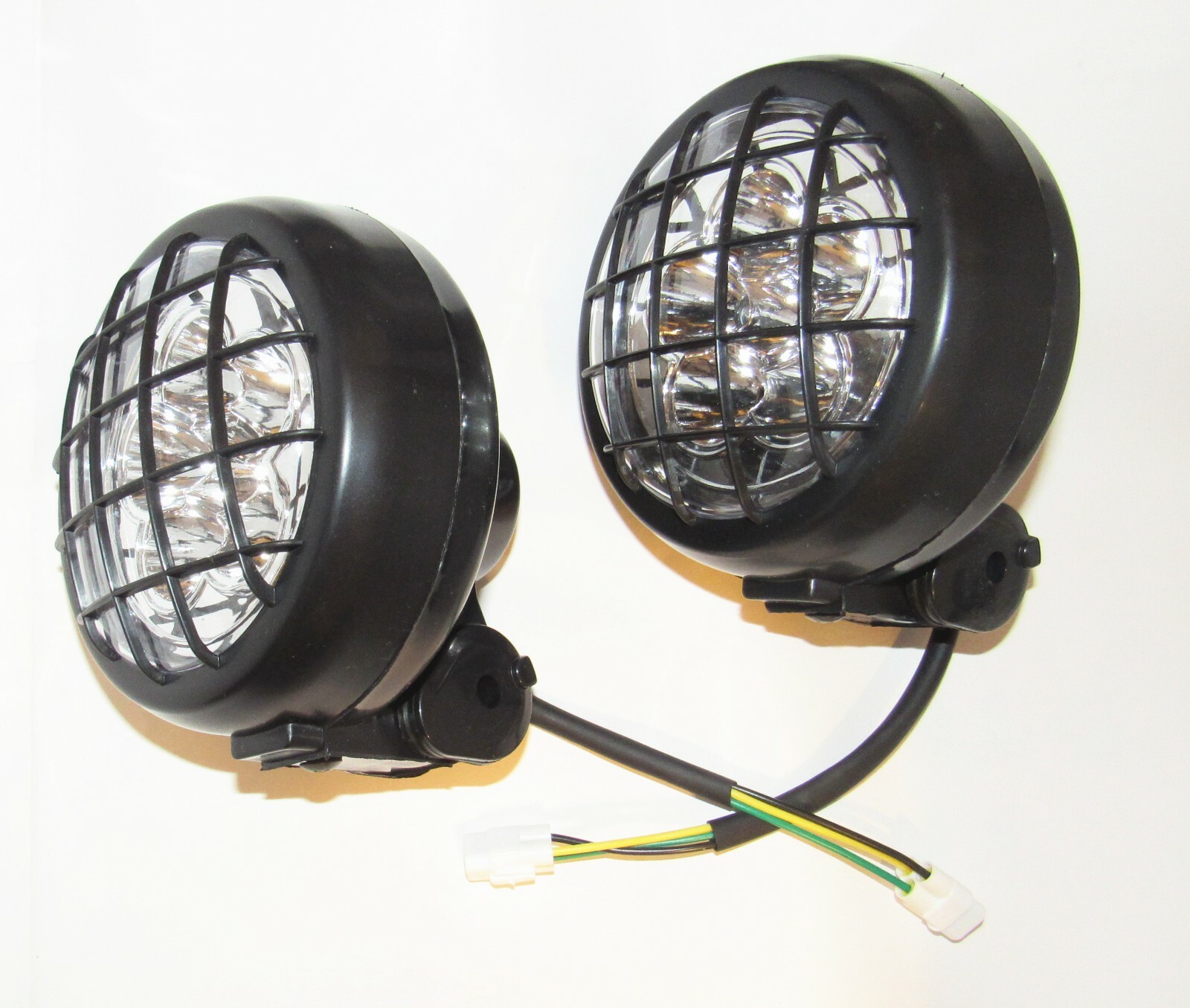 2 x NEW LED Headlights Yamaha Banshee lens bulbs lights grills 2002-2006  3 Watt