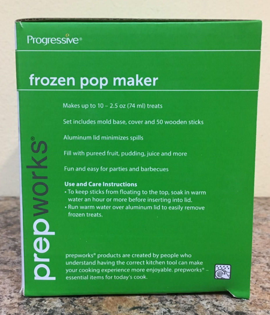 Progressive PLP-1 Prepworks Clear Plastic Freezer Pop Maker