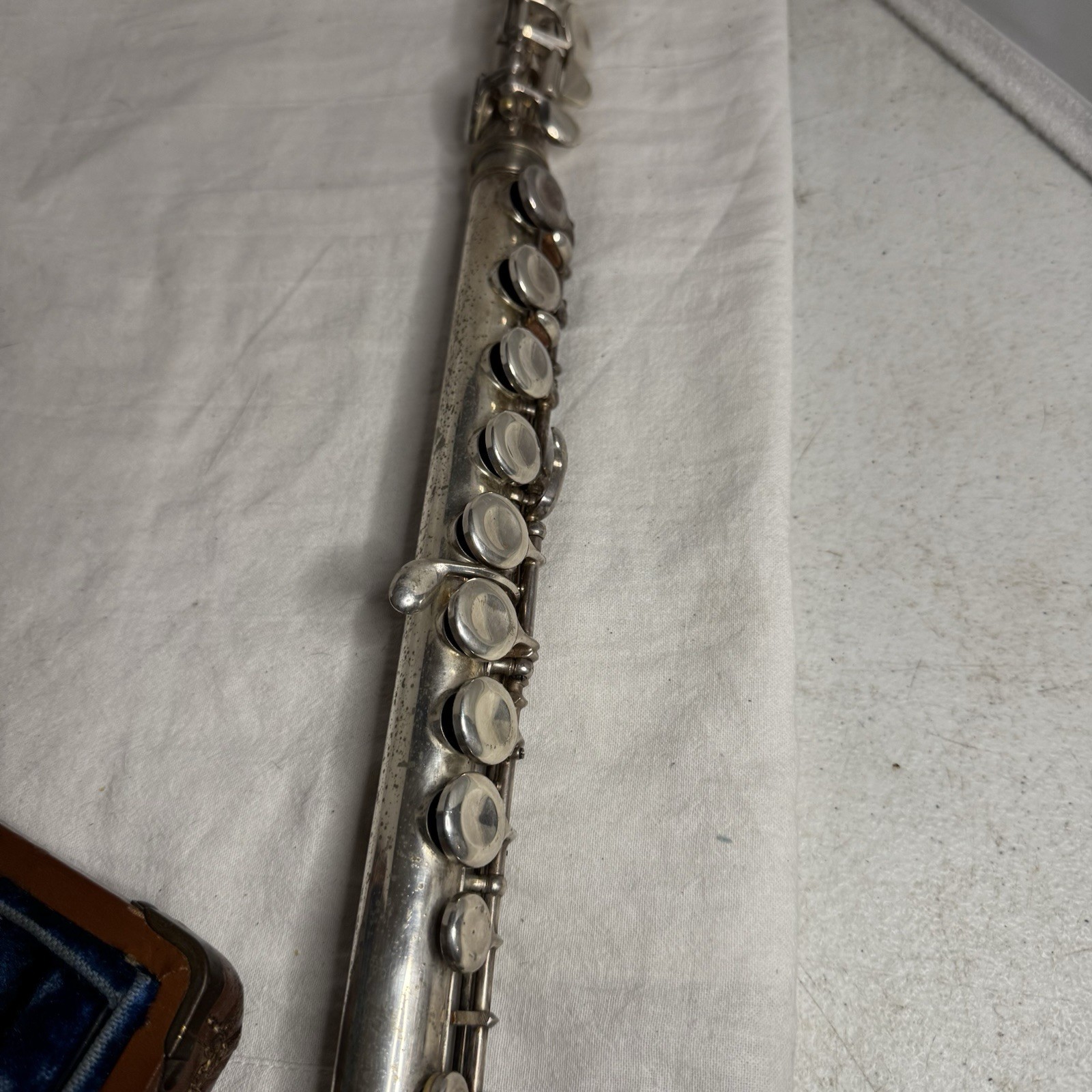 Vintage Alexandre Paris Flute With Case Italy Silver Plated 1713 W/Cleaning Rod
