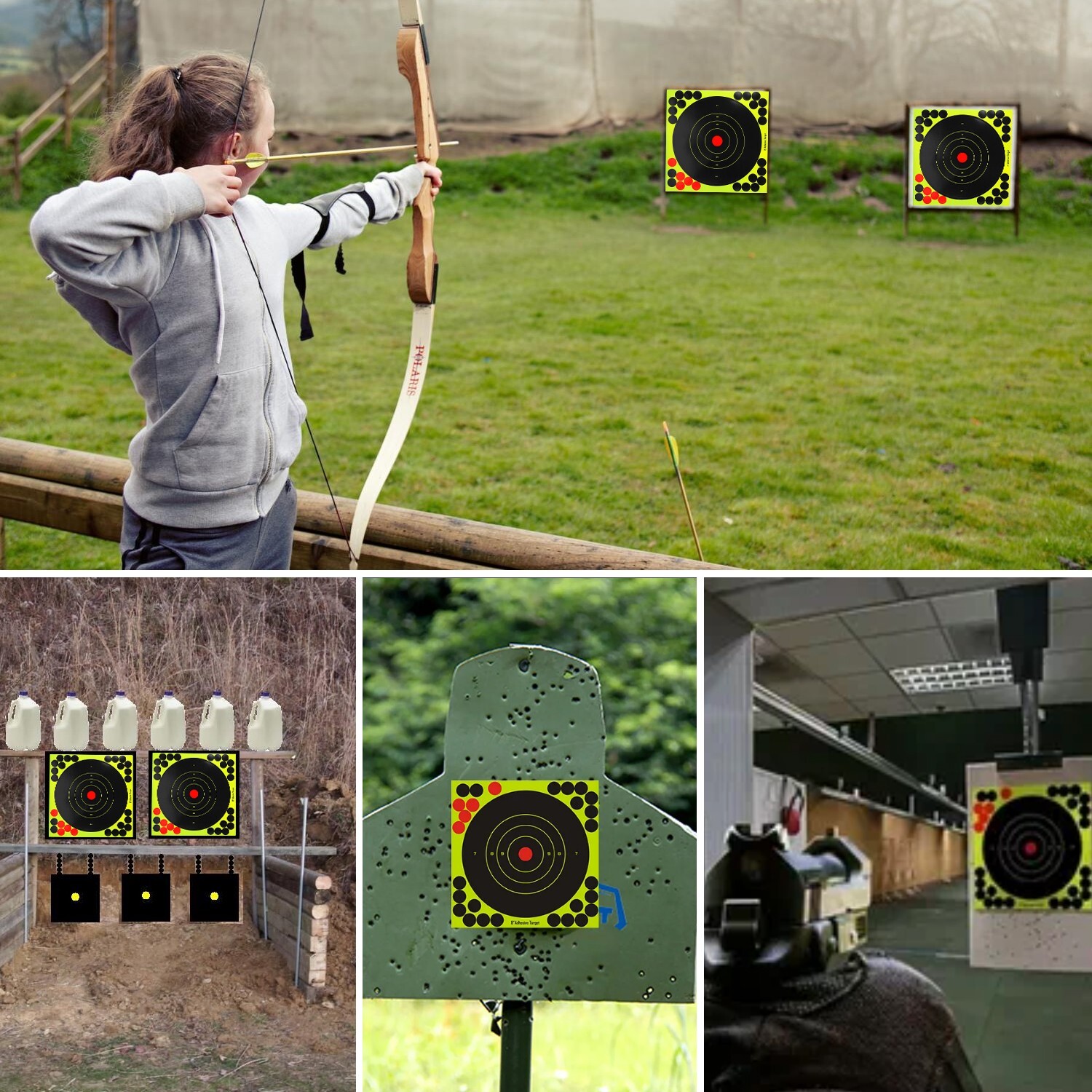 50 Packs Shooting Targets Reactive Splatter Range Paper Target Gun Shoot Rifle