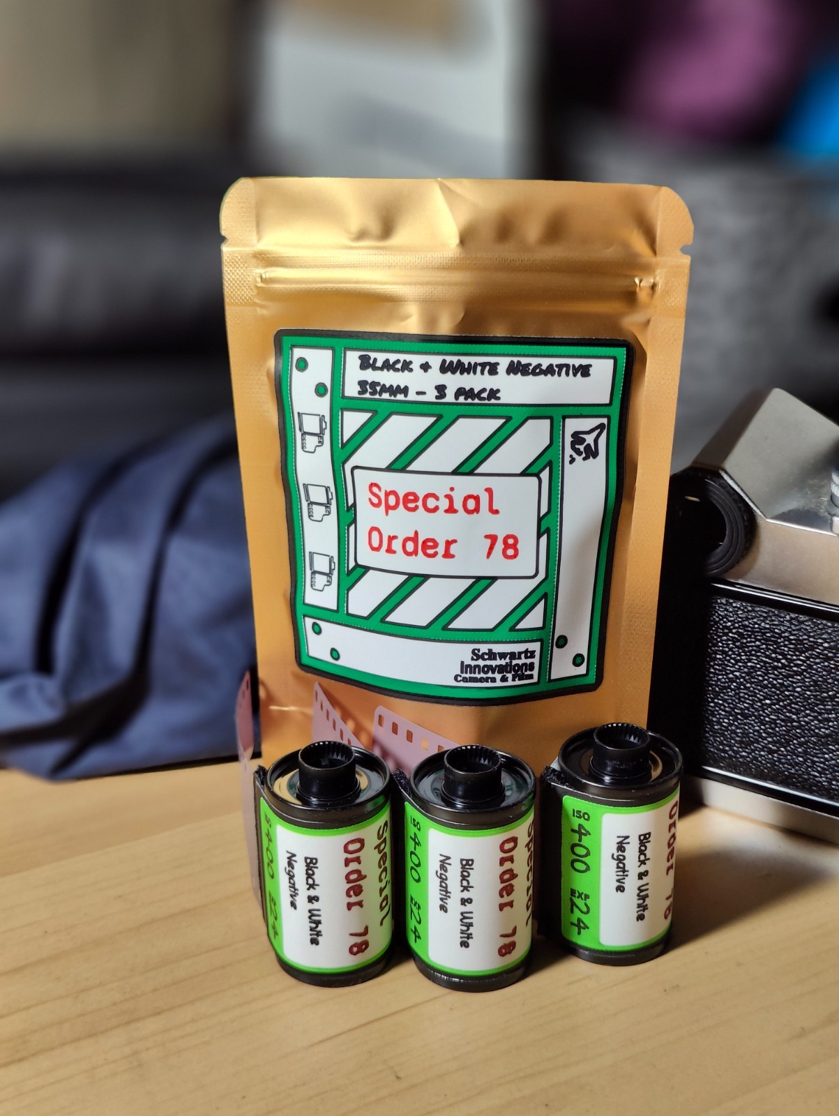 35mm Camera Film (3 Pack, 24 exp) - Kodak SO-078 BW Negative Film