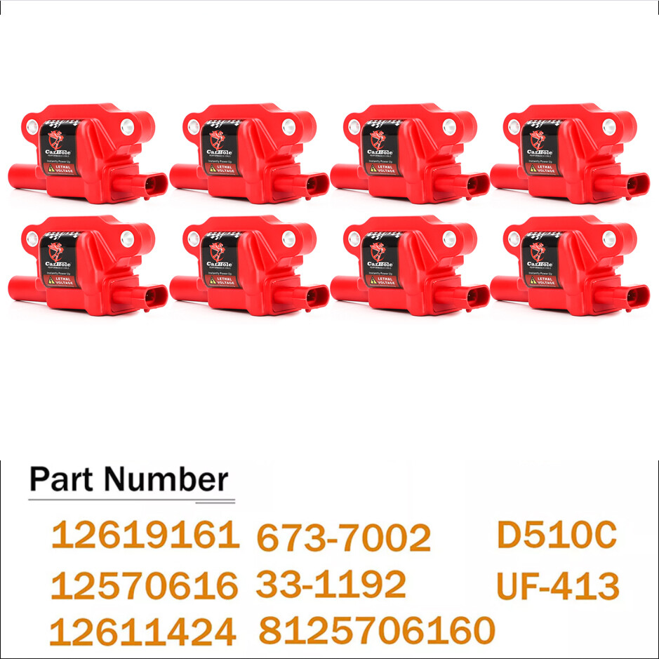 High Performance UF413 Ignition Coil+Spark Plug+Wire For Chevy GMC 5.3L 6.2L V8