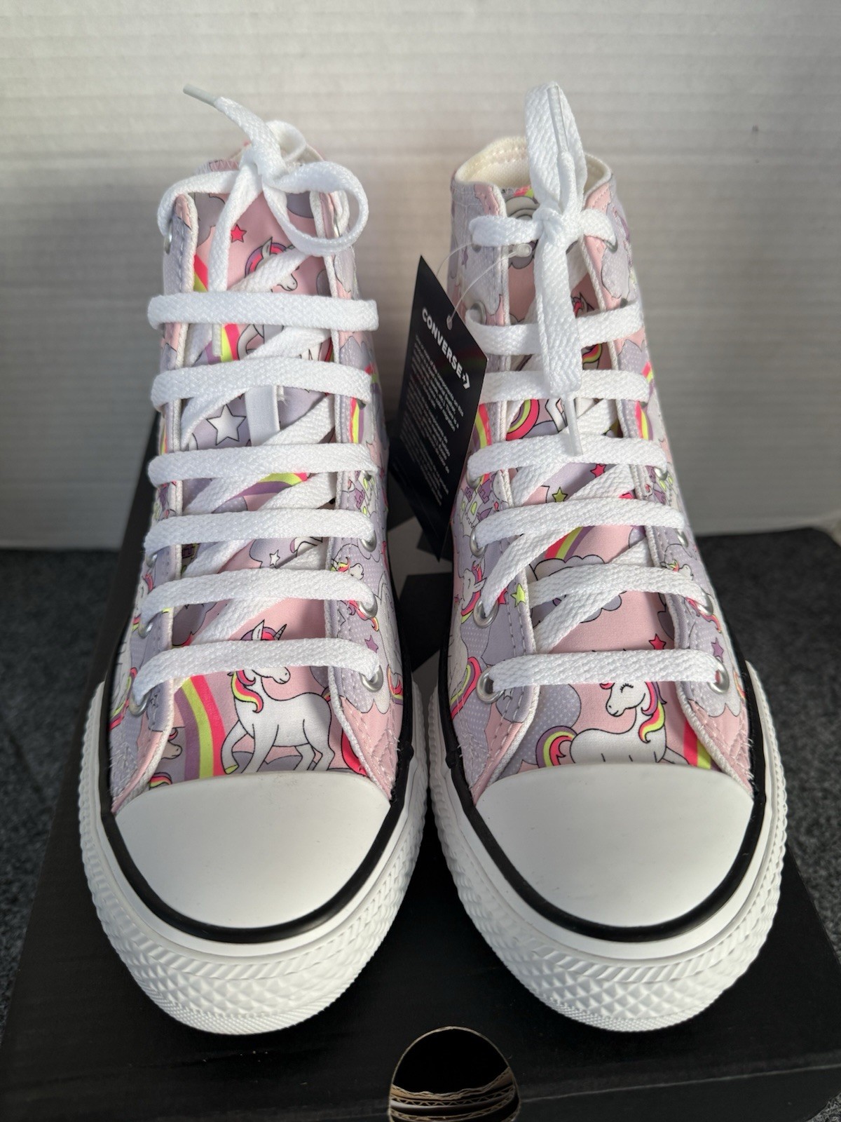Converse Chuck Taylor All Star Unicorn High Top Sneakers Youth 4 Pink Rainbow