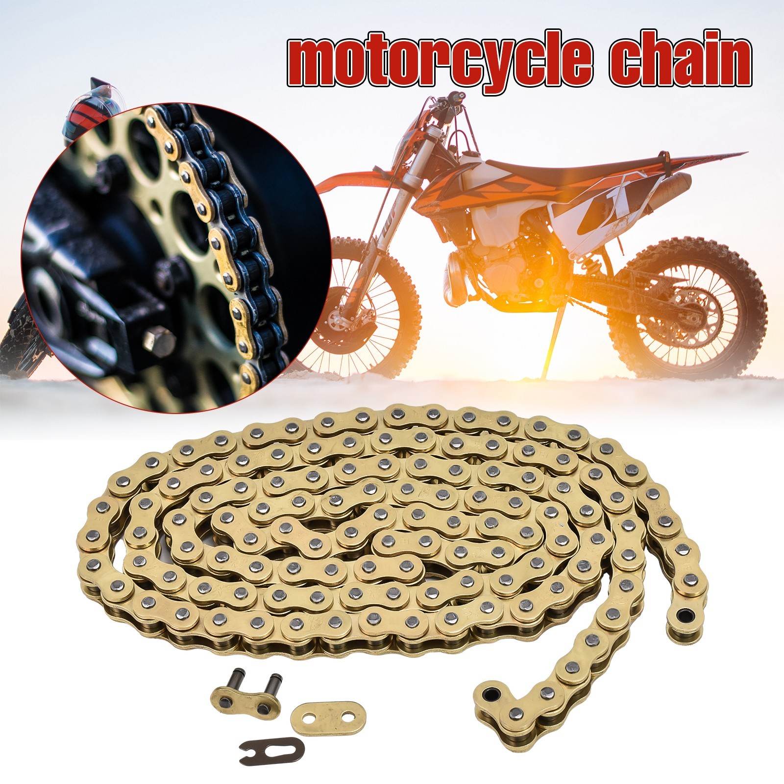 Gold Drive Chain & Sprockets Kit For Honda XR100R CRF100F 04-13 XR100R 85-03