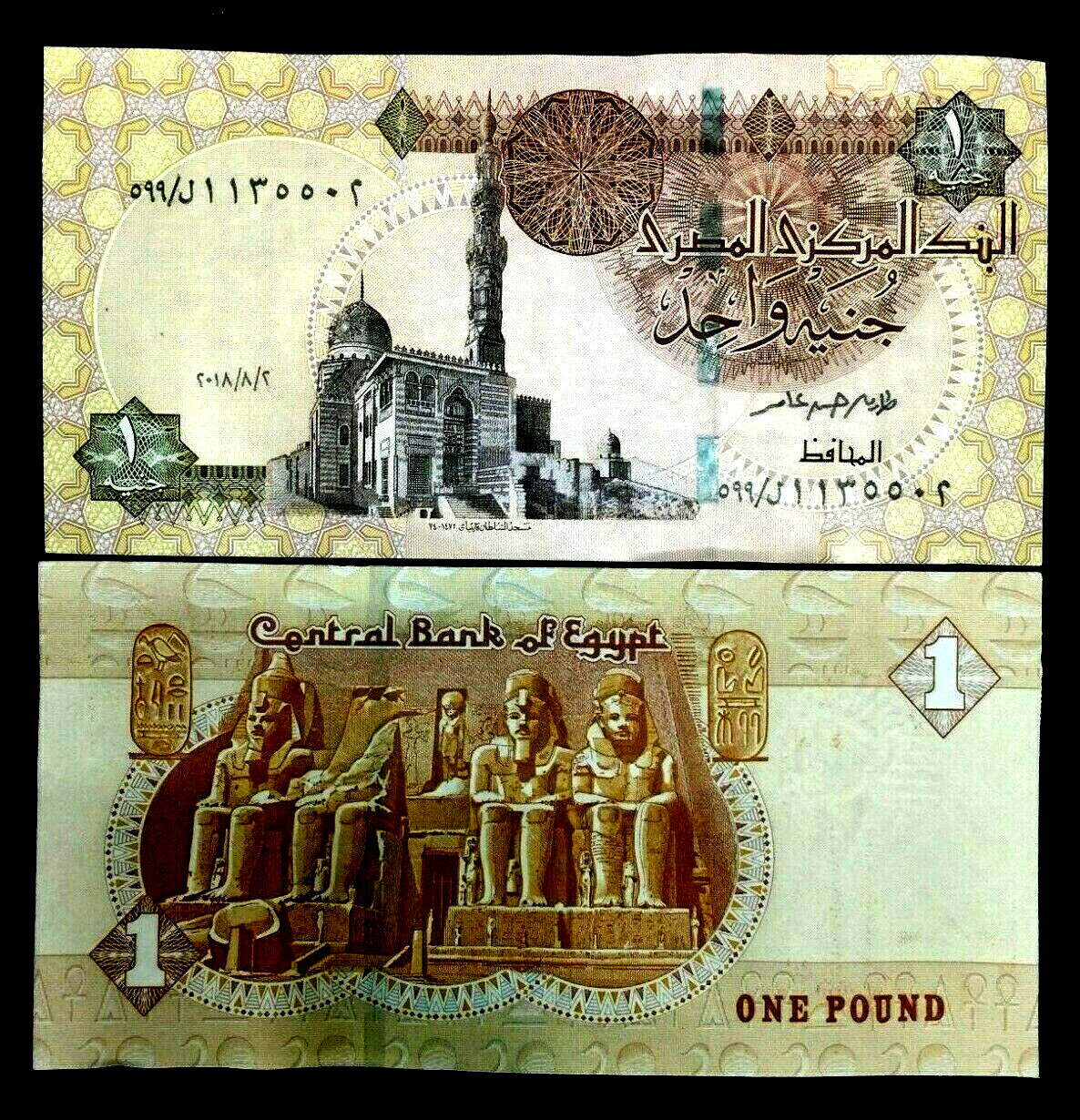 Egypt 1 Pound Banknote World Paper Money UNC Currency Bill Note