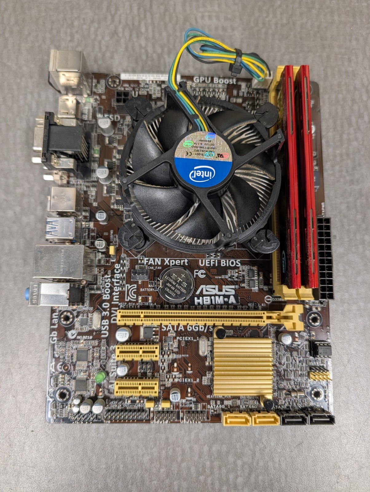 ** 3.4 GHz Intel i5-4670 CPU + ASUS H81M-A Motherboard + 16GB RAM