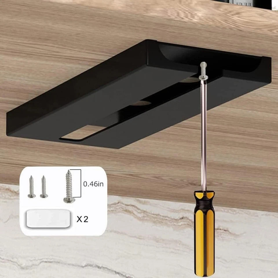 2Pack Wine Glass Holder under Shelf or Cabinet Punch Wine Glass Rack Plastic NEW